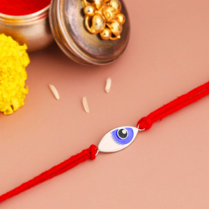 Evil Eye Silver Rakhi