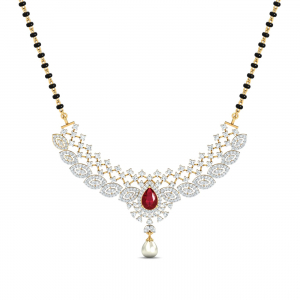 Manikaran Ruby And Pearl Mangalsutra