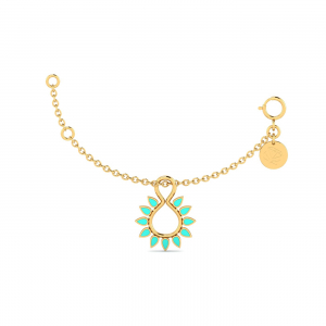 Enamelled Flower Watch Charm