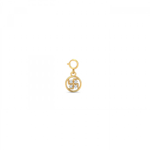 Diamond Swastika Charm