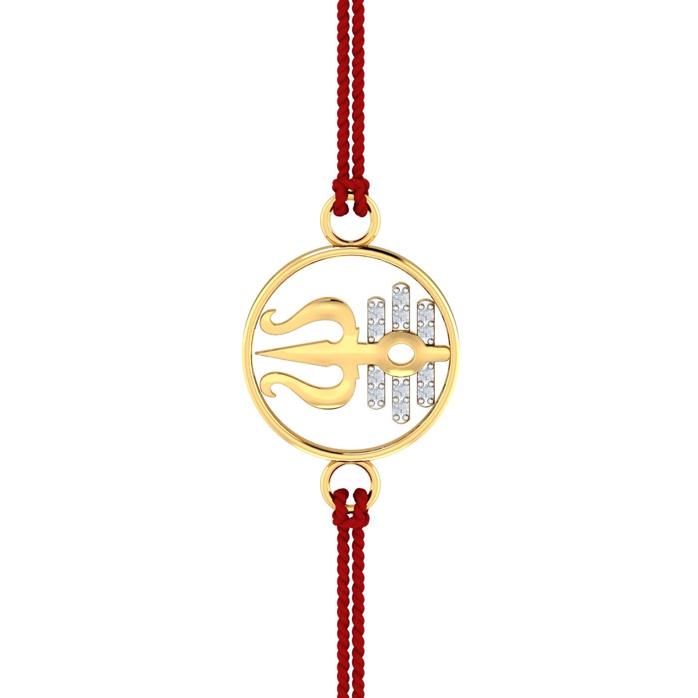 钻石 Trishul-Tripundra Rakhi