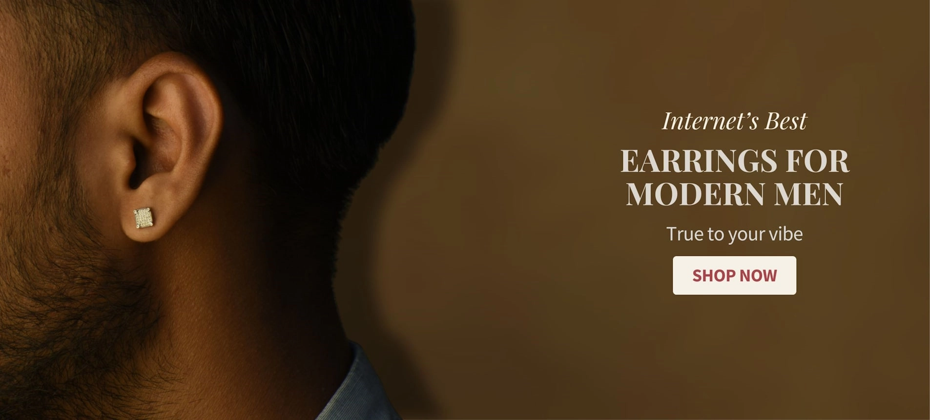 Men's Earrings Desktop Banner