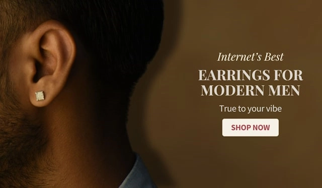 Men's Earrings Mobile Banner