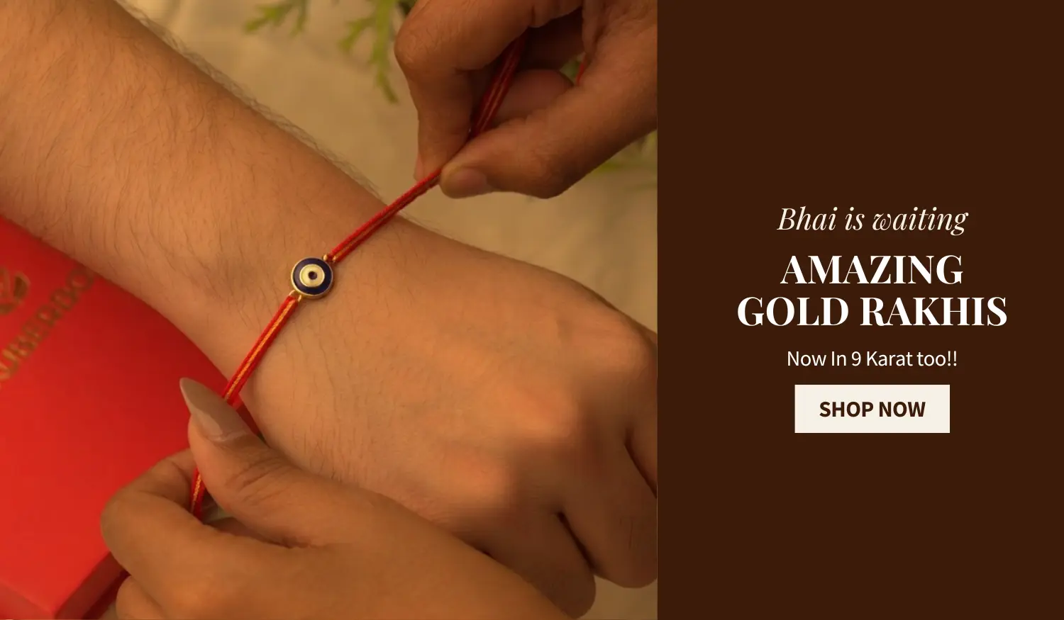 Gold rakhi jewellery