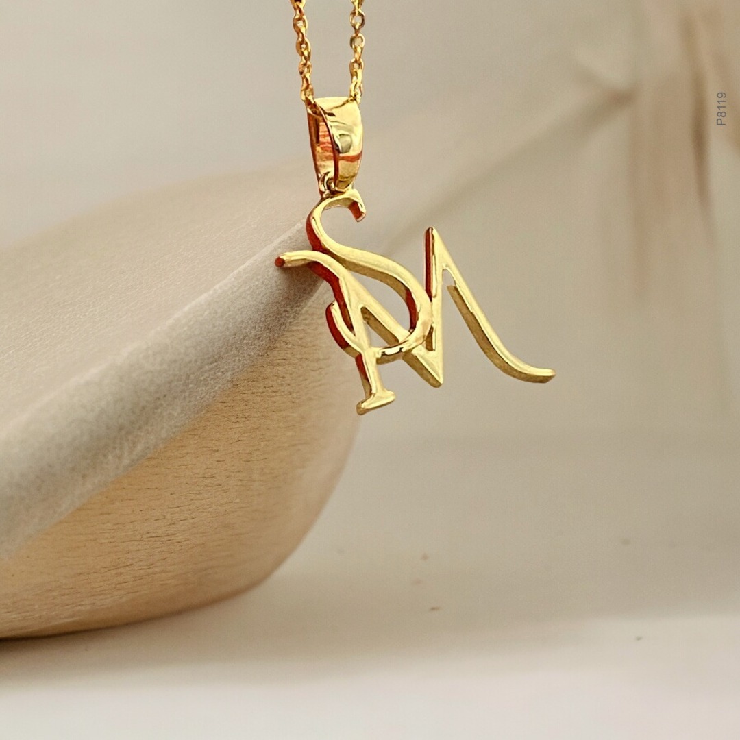 SM Initials Pendant